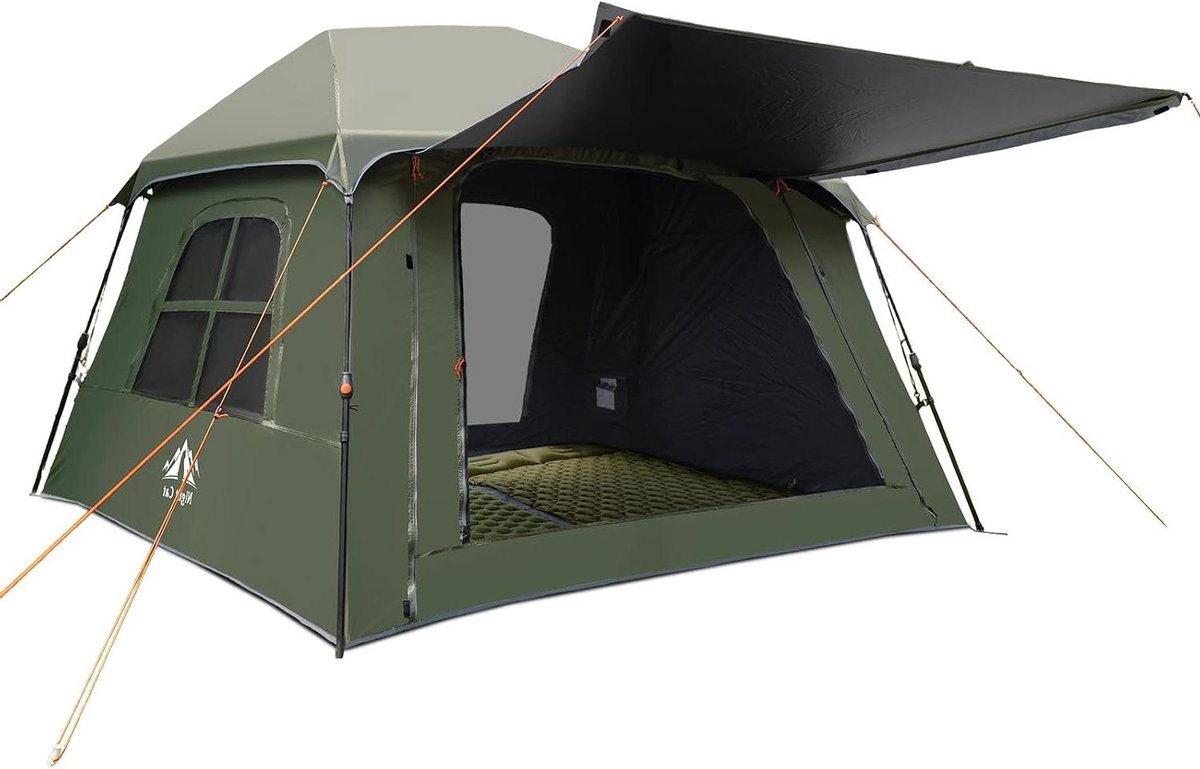 Pop-up Tent - Automatische Tent - Kamperen en Buiten - Waterdicht en Snel - 4 Persoons - Groen