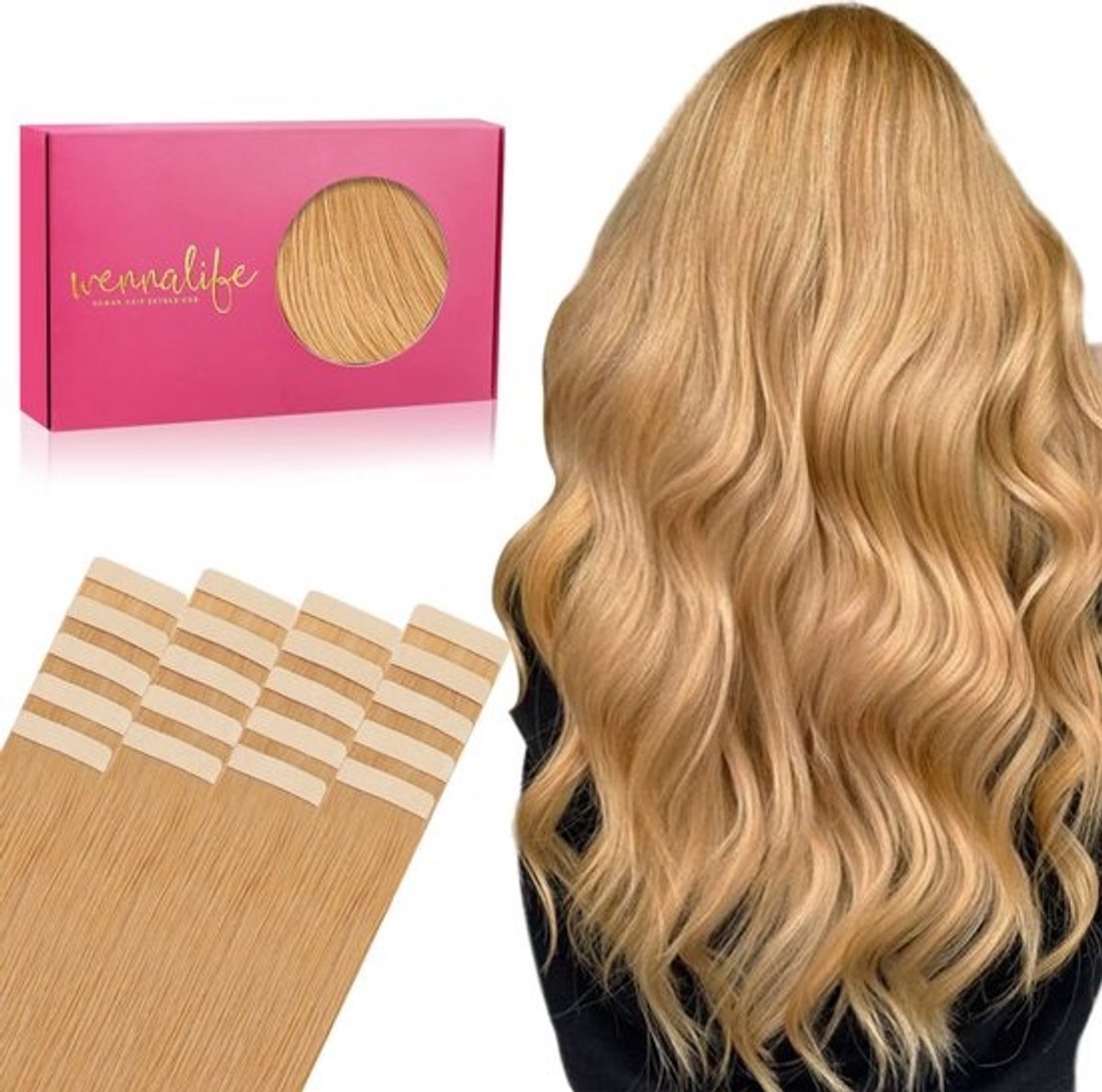 Tape-in Extensions Menselijk Haar 20 Stuks Recht 30 cm 40g