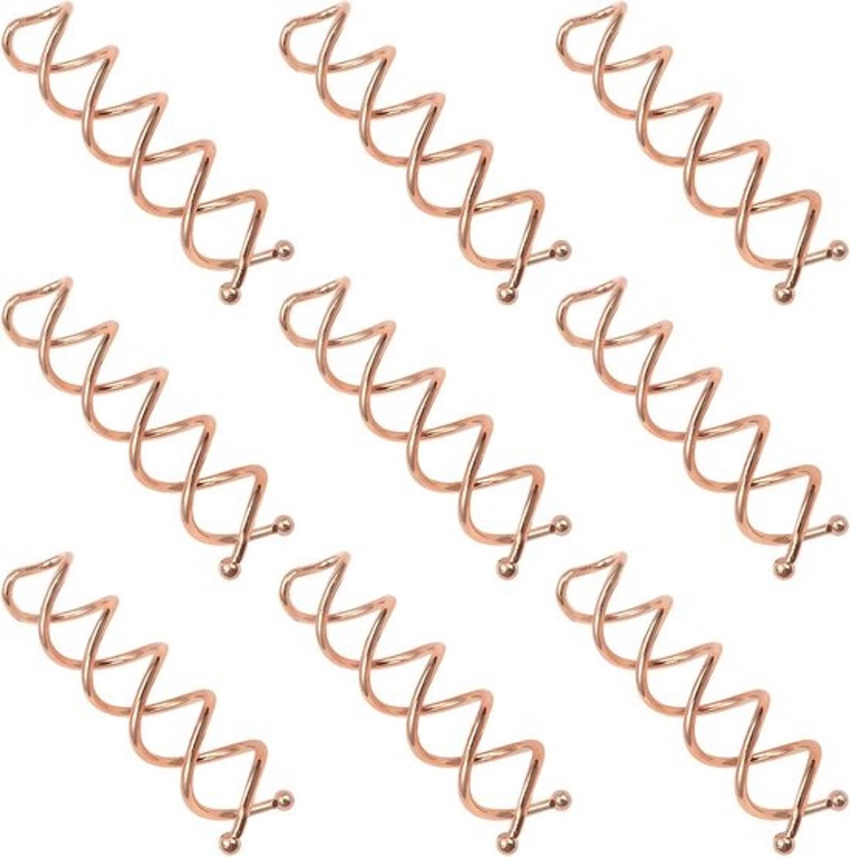10x Rosie Gouden Spiraal Haarspelden voor Dik Haar - Snelle Haar Pin voor Rommelige Knot