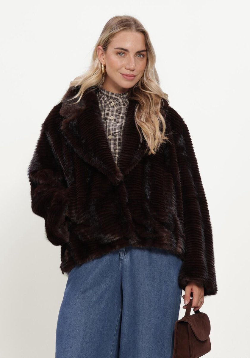 Freebird Oriana Jassen Dames - Winterjas - Bruin - Maat XS