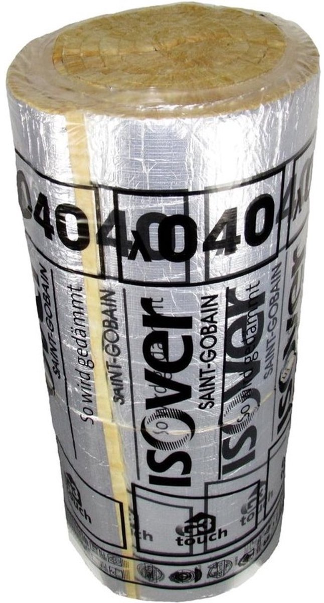 Glaswol Lamellenmat 50mm Geïsoleerd met Aluminium Folie voor Leidingen en Ventilatie