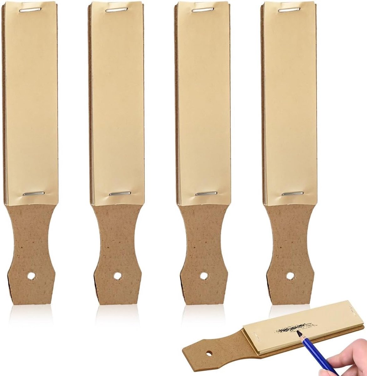 LISM-Set van 4 schetsgummen, schetspapier, schuurpapier, puntenslijper, schetsboek, tekenbenodigdheden en accessoires Geschikt voor schetsliefhebbers, puntenslijper.