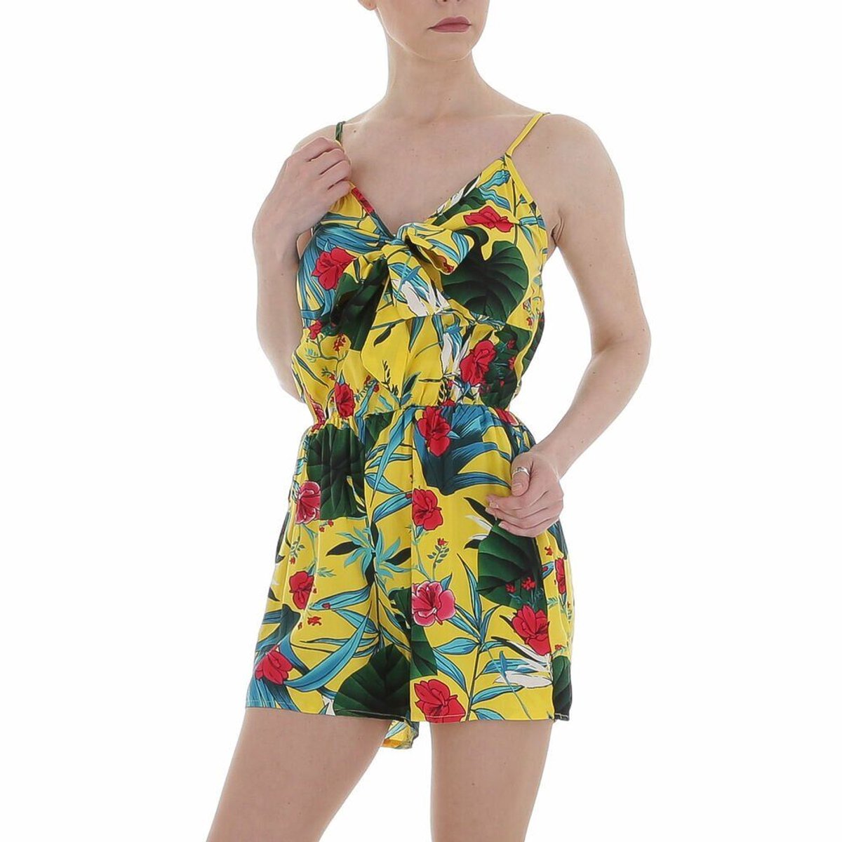 Dames - Playsuit - Korte Jumpsuit - Zomerse Print - Maat 40/44