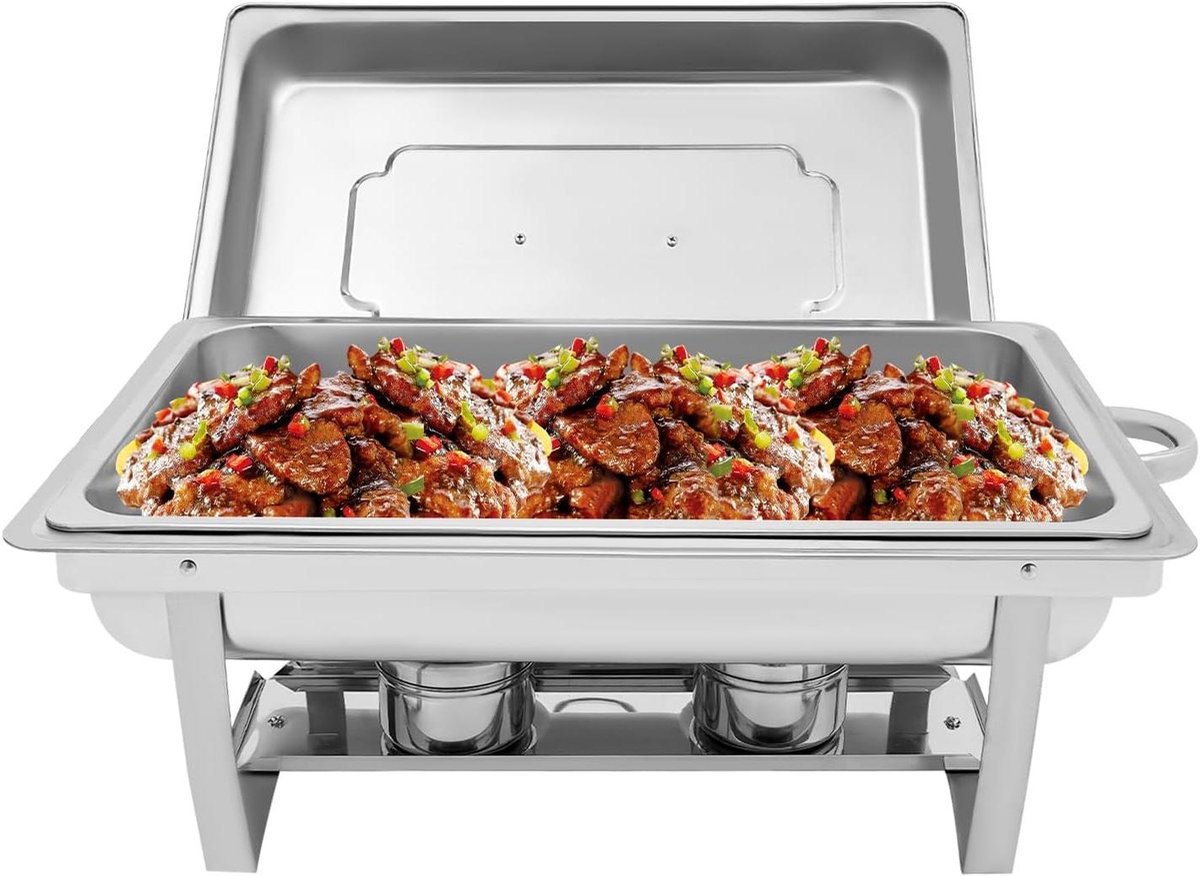 Voedselwarmer Elektrisch - Buffetwarmer Bain Marie - Buffetten Warm Houden - Roestvrij Staal Druppelvrij