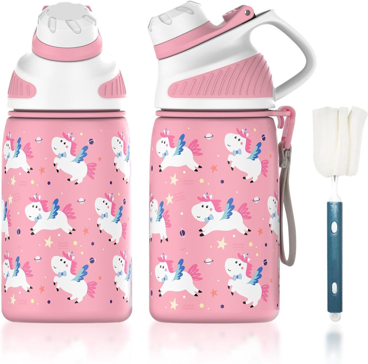 Drinkfles 400 ml - RVS met magnetische dop - BPA-vrij en lekvrij - Ideaal voor school - ShopVlot