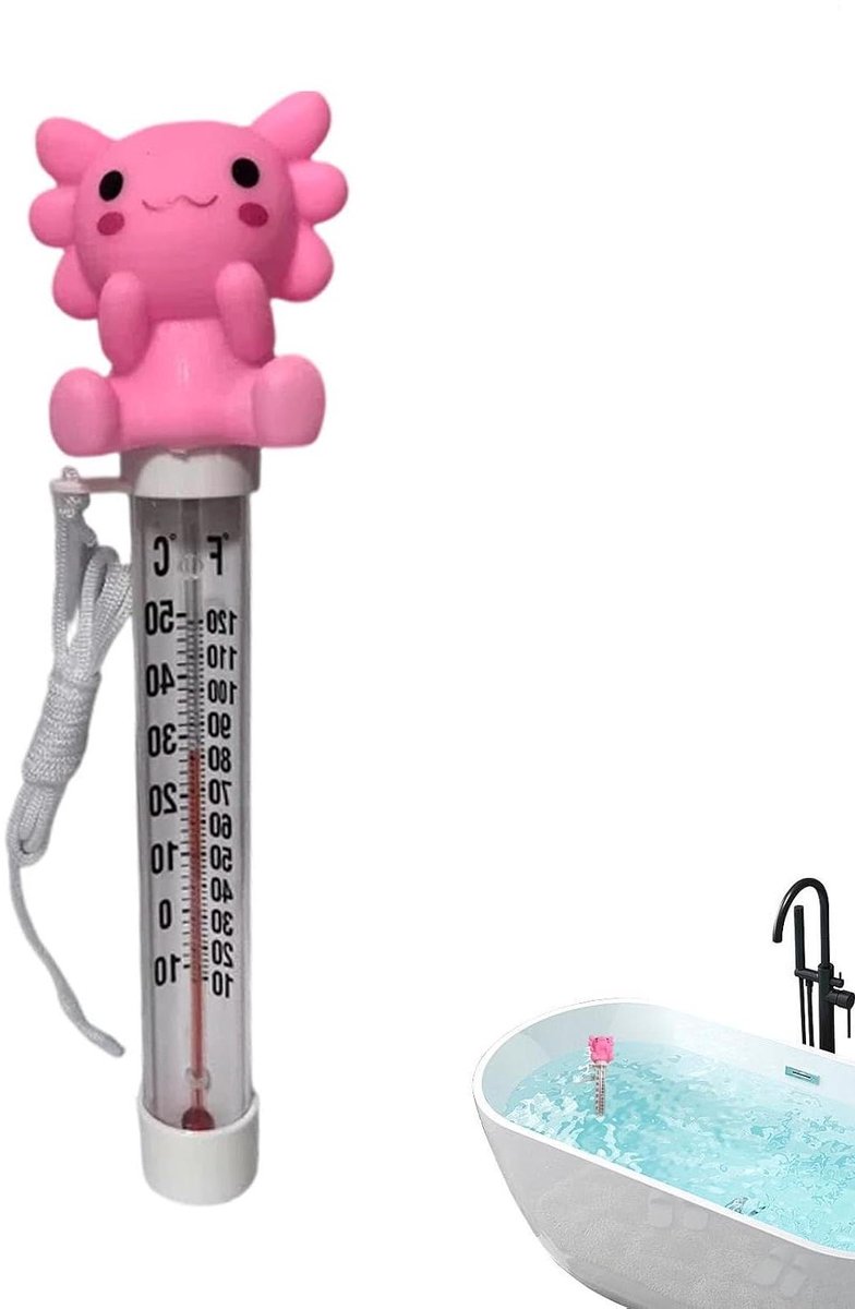 Zwembadthermometer - Bad thermometer Vijver thermometer - Water temperatuur meten - Salamander design - 22 cm - Multi