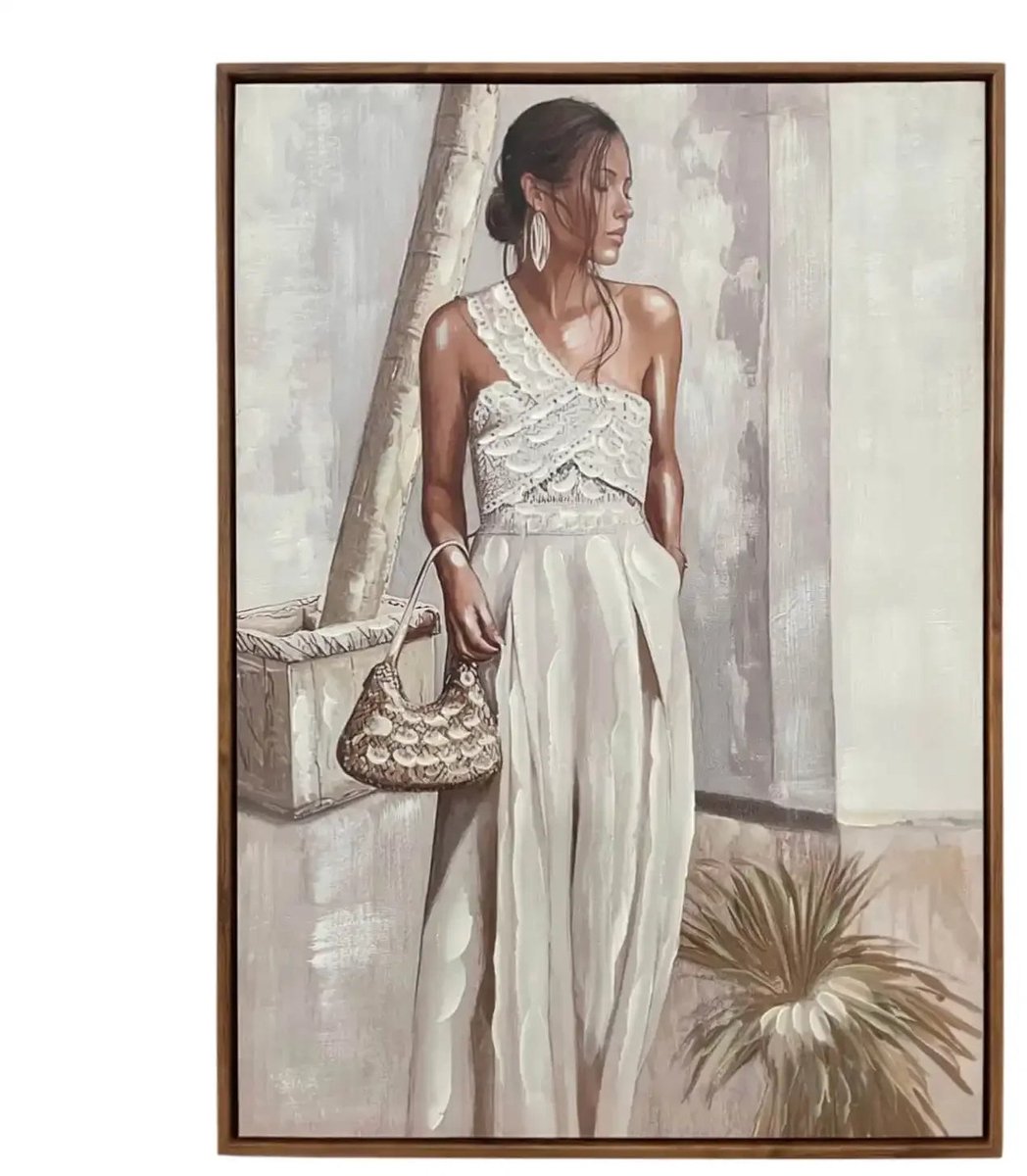 Mansion atmosphere Canvas Schilderij Lucia – Vrouw in Jurk 50x70 cm
