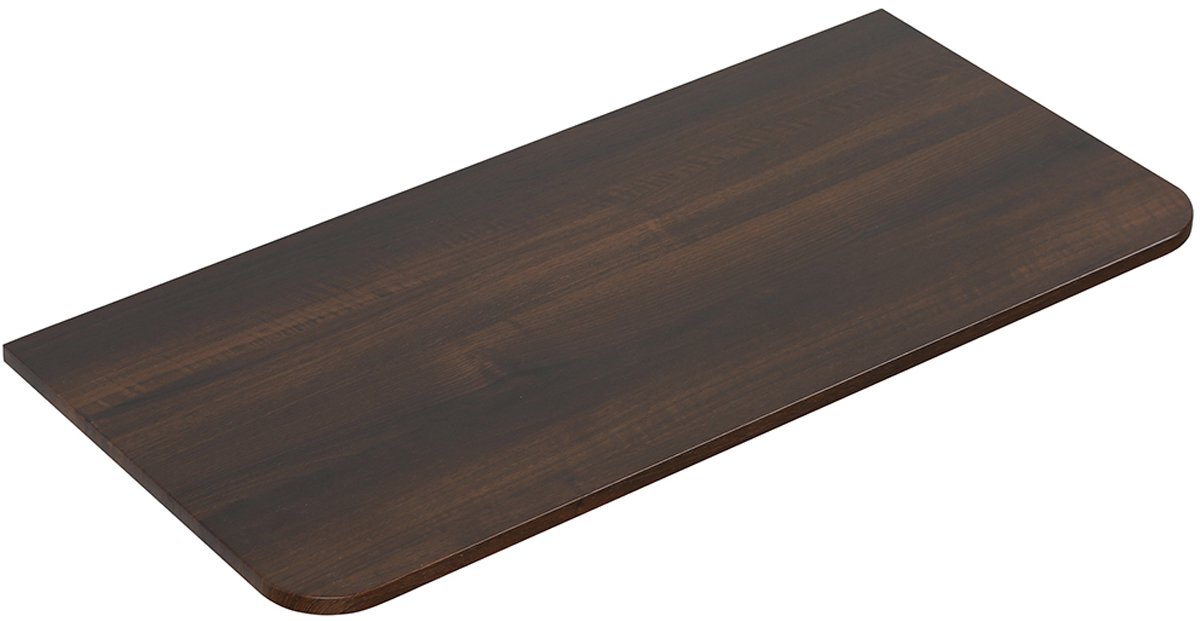 Wiesbaden Sulora Topblad Afgeronde Hoeken - 100x48cm - Walnoot