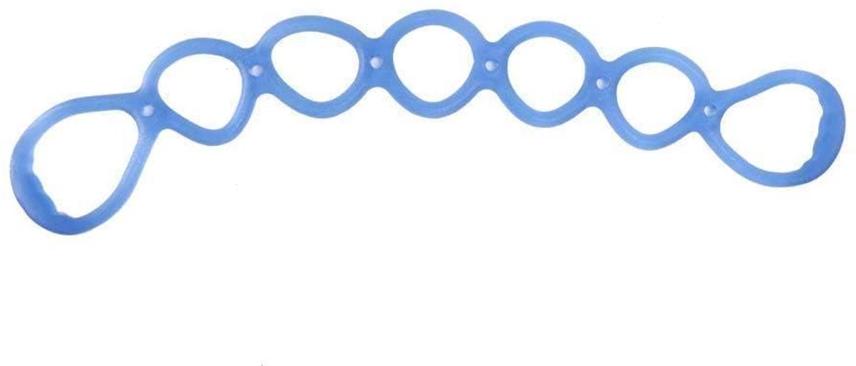 SnelShoppen - 7 Ringen Stretch Band Multifunctioneel Fitness Yoga Touw Band Beenstrekriem Oefening Sportgordel voor Armen en Beenstrekking - Blauw