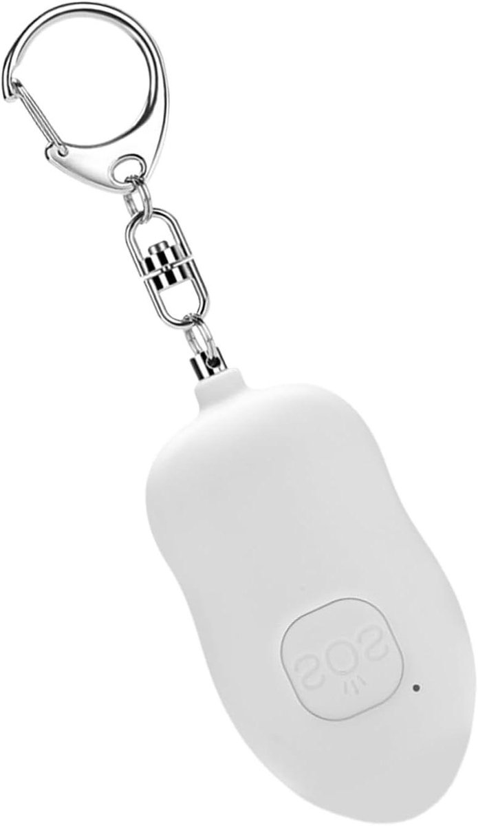 Persoonlijk Veiligheidsalarm - Noodalarm Sirene - Persoonlijke Beveiliging - 130 dB Geluid - 7.5 x 4 x 2 cm - Wit
