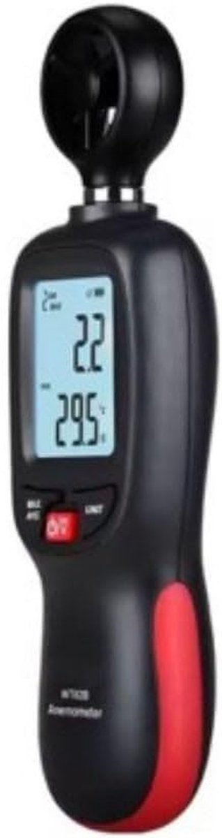 Digitale Anemometer - Windmeter Temperatuurmeter - Weer Inspectie - Breed Meetbereik - 0-30m/s - Zwart — afbeelding 2