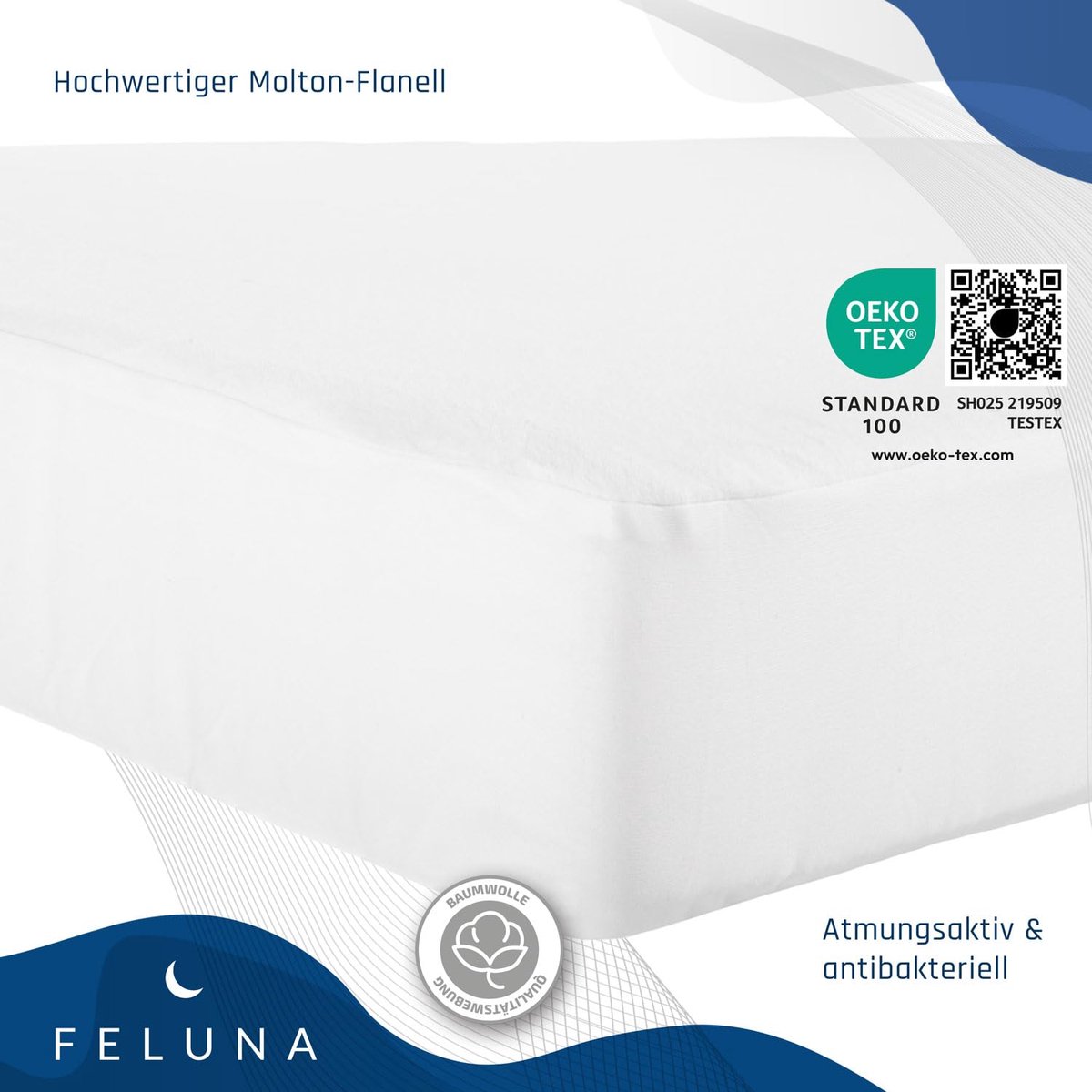 SnelShoppen - Waterdichte Matrasbeschermer Molton 90x200 cm - Katoenen Bescherming voor Matrassen - Ideaal voor Bedden, Kinderen, Camping en Thuisgebr