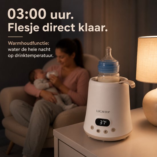 LUCAVITA® Flessenwarmer - 2 Min Opwarmen 60ML - Warmhouden - Sterilisator - Stoom - Flesverwarmer - Flessenverwarmer - Babyvoeding - Universeel van Merkloos — afbeelding 4