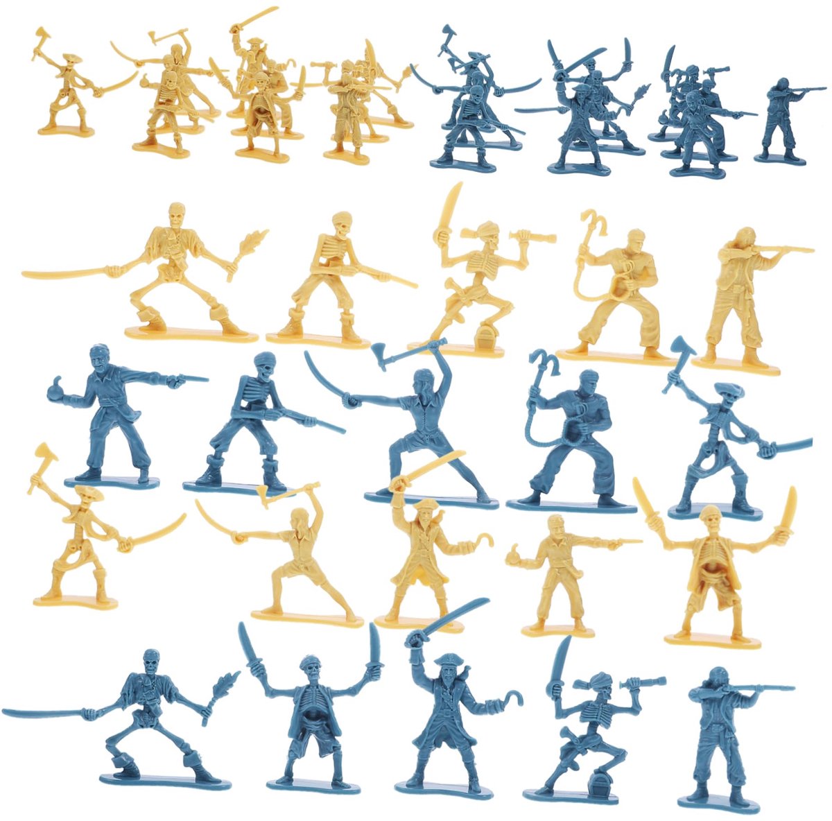 Dailygoods - 100 Stuks Piraten Soldaat Modellen - Realistische Skelet Krijger Beeldjes