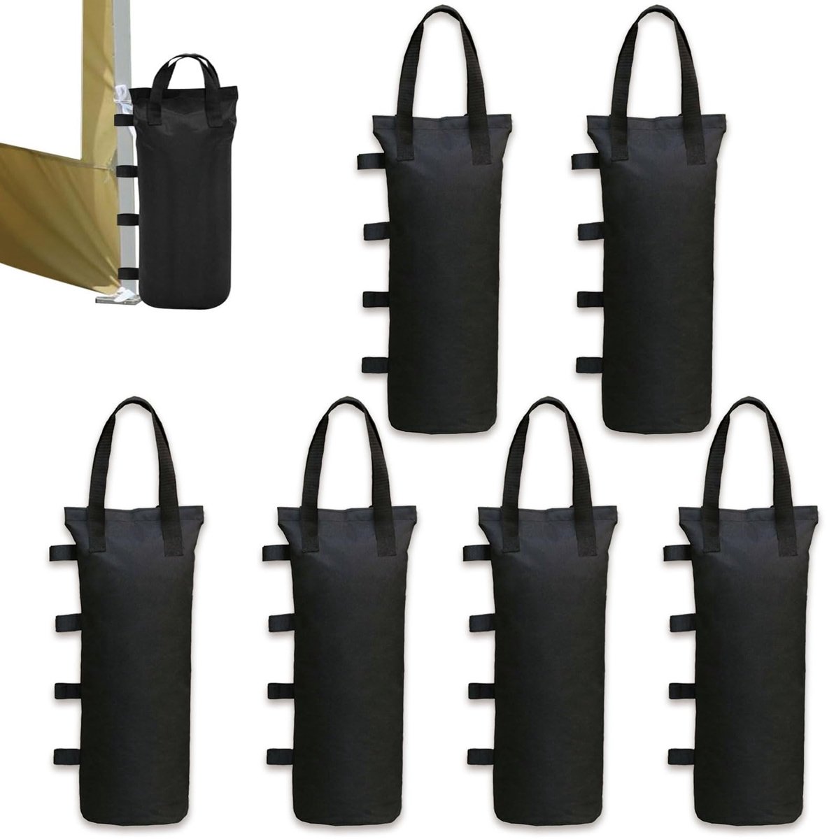 SnelShoppen - Zandzakken voor Paviljoen, 6 Stuks Vulbare Gewichten voor Tent, 800D Oxford, Ideaal voor Buiten, Camping, Feest en Tuin