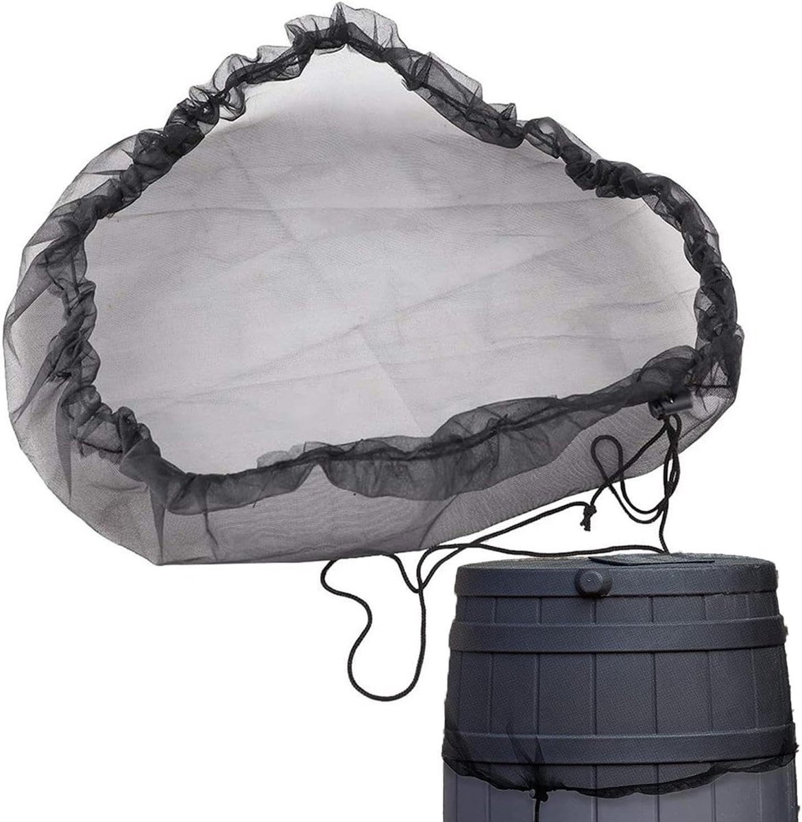 Regenvat Zeef - Regenwaterfilter Vat - Regenwater Opvangen - Voorkomt Bladeren Vuil - Diameter 100 cm - Zwart