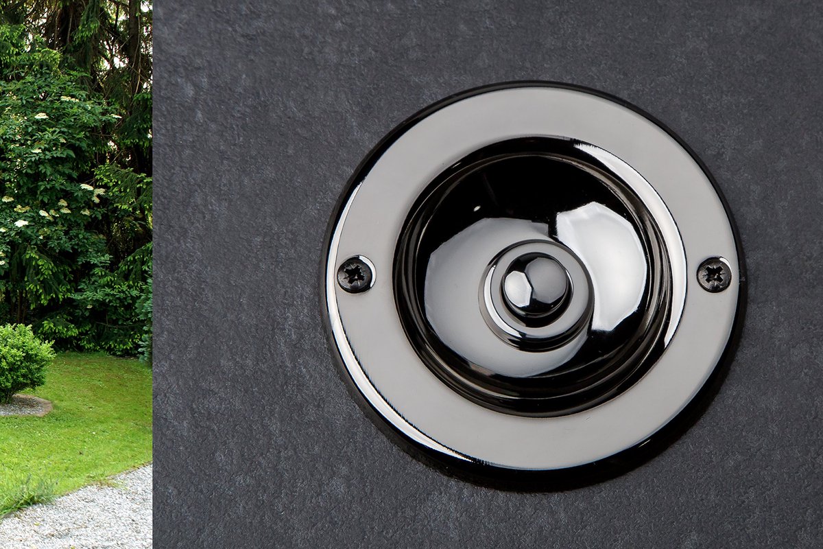 Dailygoods - Inbouw belknop van messing rond - Deurbelknop voor huisdeur