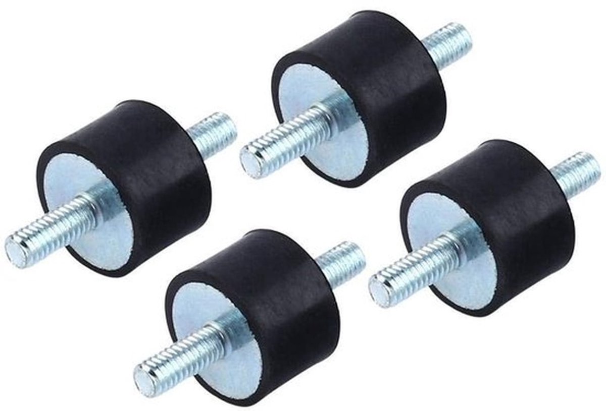 - 4 Stuks M10 Rubberen Trillingsdemper - Schokdemper voor Luchtcompressor - 40x30mm - Geluidscontrole - Trillingsdemping - Geschikt voor La...