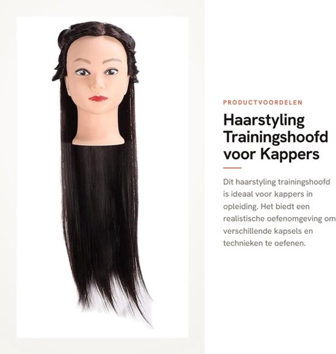 Haarstyling Hoofd Professioneel - Mannequin Hoofd - Trainingshoofd - Haarpraktijk Hoofd - Styling Pop - Geschikt voor Kappers