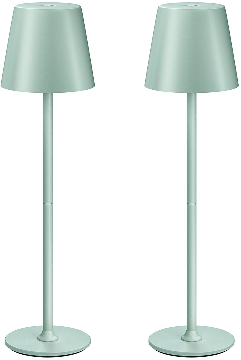 SnelShoppen - Draadloze Nachtkastlamp Set van 2 - Nachtlampje voor Slaapkamer, Kinderen en Volwassenen - 3 Helderheidsniveaus - Metalen Behuizing - Du