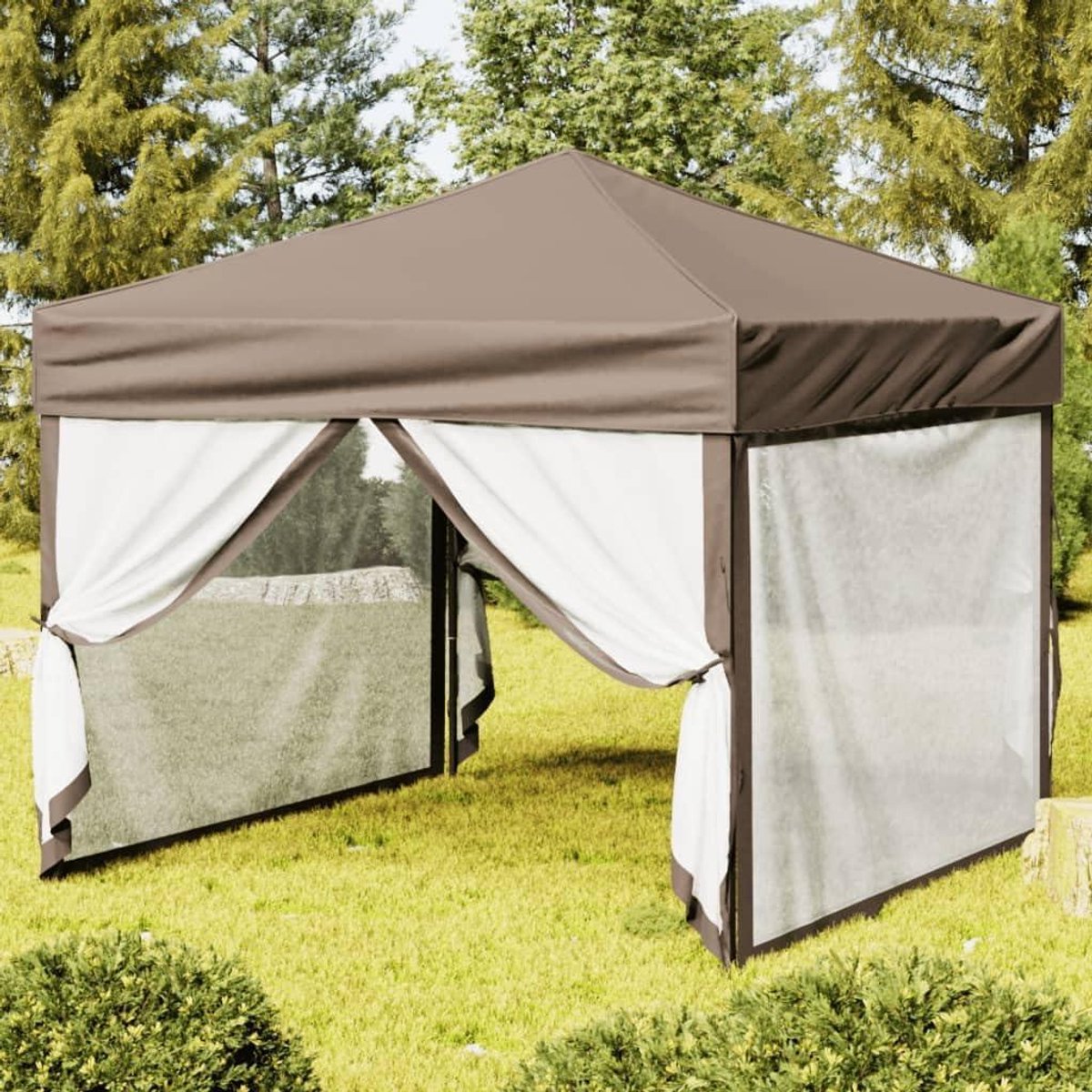 Opvouwbare Partytent - Tuinpaviljoen Tent - Buitenfeesten Organiseren - UV- en Waterdicht - 3 x 3 m - Taupe