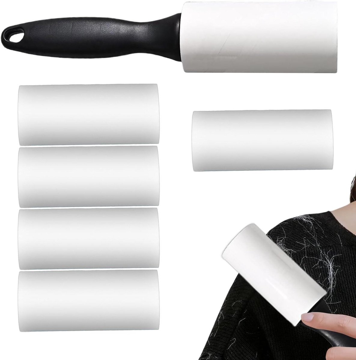 Pluisverwijderaar Kleding - Kledingroller Pluis - Textiel Reinigen - Ergonomische Handgreep - 6 Navulrollen - Niet gespecificeerd