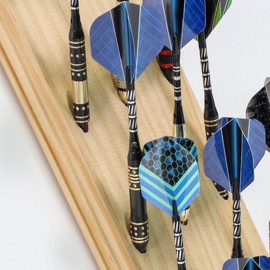 Wandgemonteerde Darts Houder-Stand Met Metalen Haak Opbergtas Voor 12 Darts - Staal en Soft Tip Darts — afbeelding 5