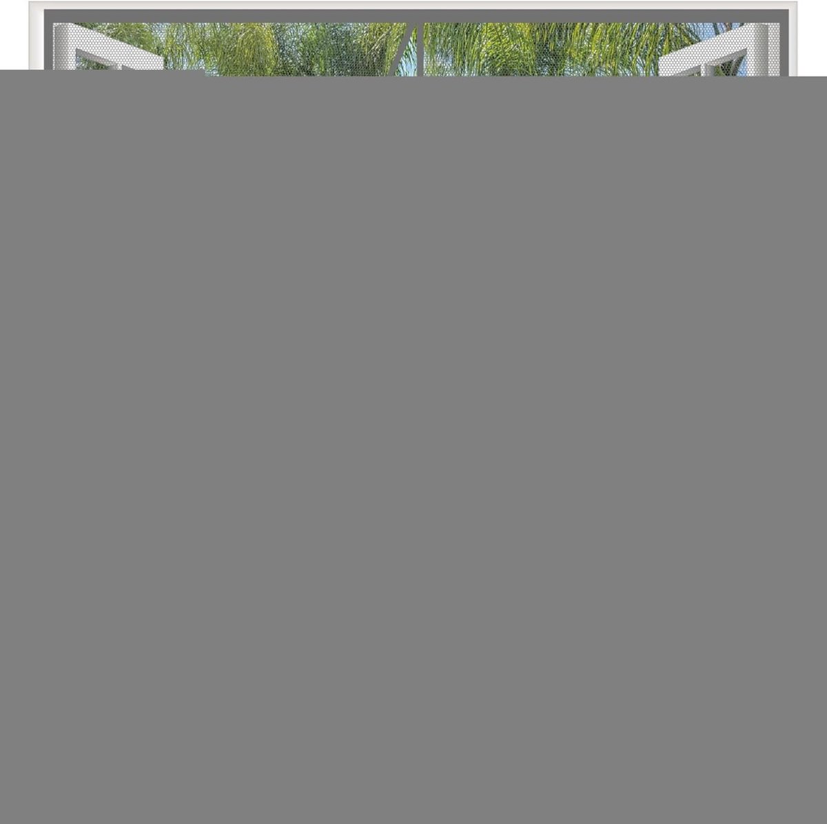 Magnetisch hor - Insectengaas - Buitenlucht binnen - Zelfsluitend - 95x115cm - Grijs
