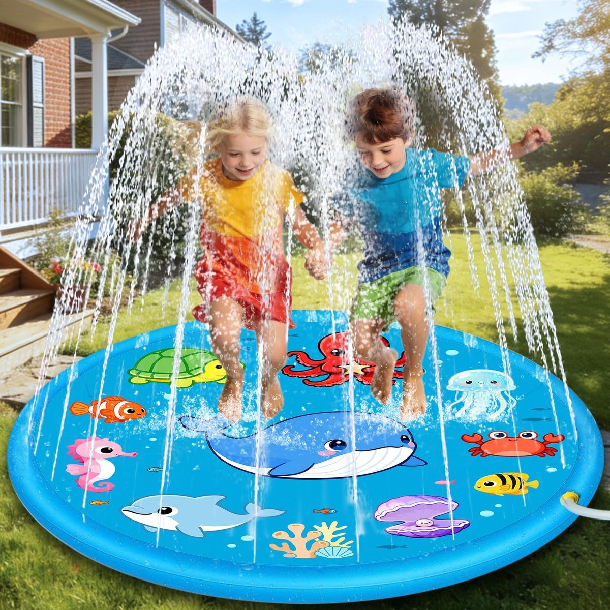 Dailygoods - Kids Speelmat met Sprinklers - Buiten Speelmat voor Zomerplezier
