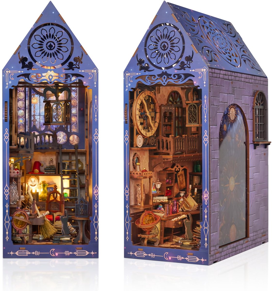 Dailygoods - DIY Book Nook Kit - Miniatuur Poppenhuis voor Creatieve Bouwers met Houten Thema