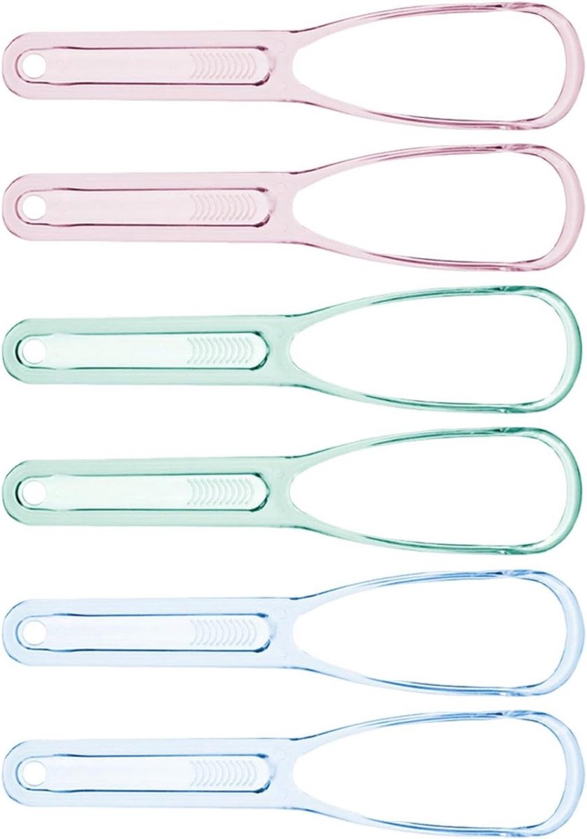 Tongschrapers Set - Tongreiniger Mondverzorging - Frisse Adem - Ergonomisch Ontwerp - 15 cm - Diverse Kleuren