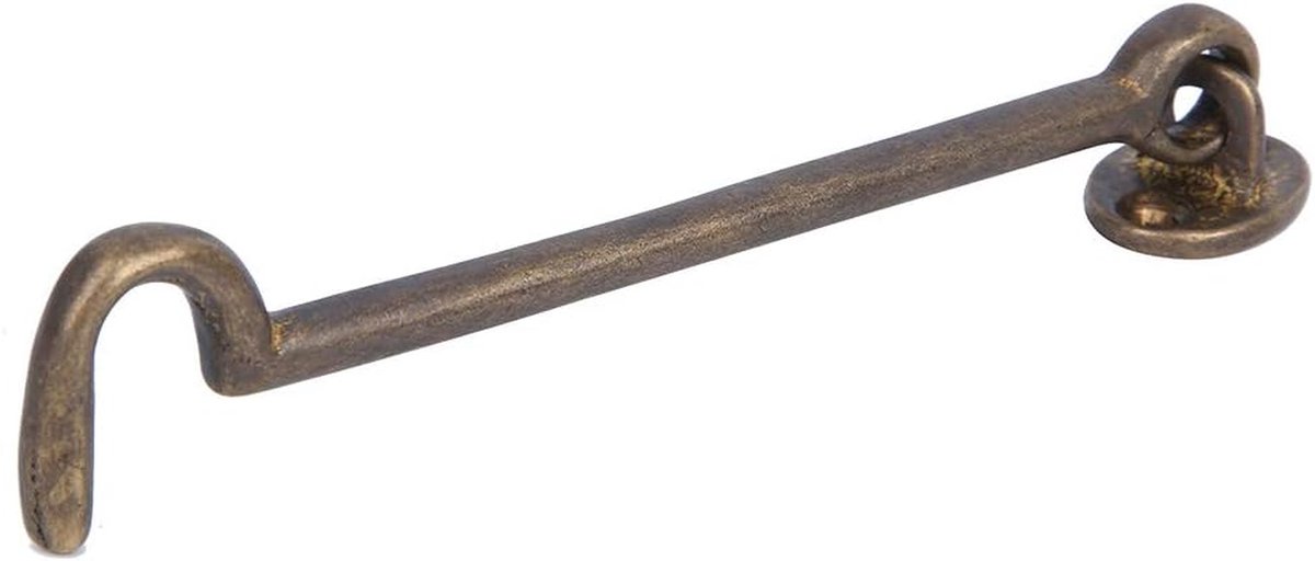Raamsteun Windbeugel - Raamsluiting Raamhaak - Ramen Beveiligen - Eenvoudige Installatie - 17 x 3.1 cm - Brons