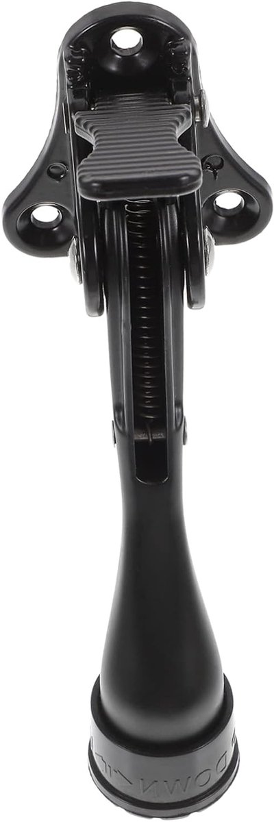 Verstelbare Deurstopper - Deurvastzetter Deurhouder - Deuren Open Houden - Voetbediening - 11.3X4.8CM - Zwart