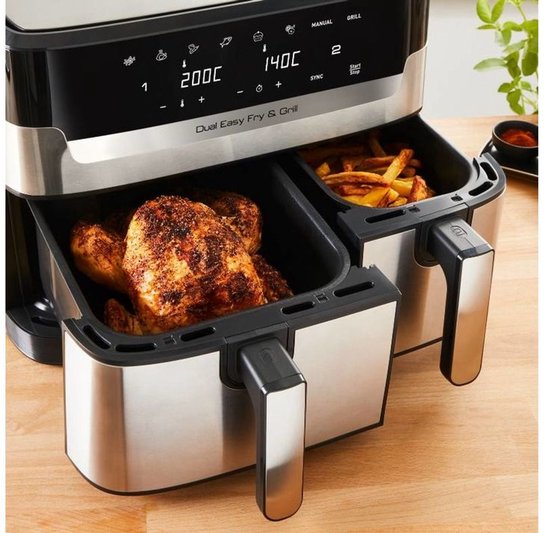 Moulinex Dual Easy Fry & Grill Airfryer met 2 Lades - €134,99