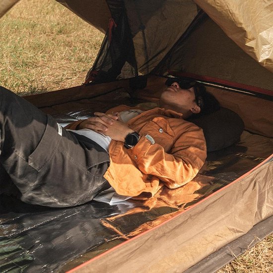 Isolerende Folie Mat - Camping Dekmat - Buiten Kamperen - Waterdicht Dubbelzijdig - 160x200cm - Zilver — afbeelding 3