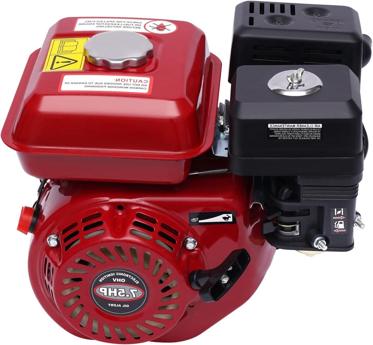 Vier-takt Motor - Benzine Motor - Apparaten Aandrijven - Zelfstart Systeem - 7.5 PK - Rood