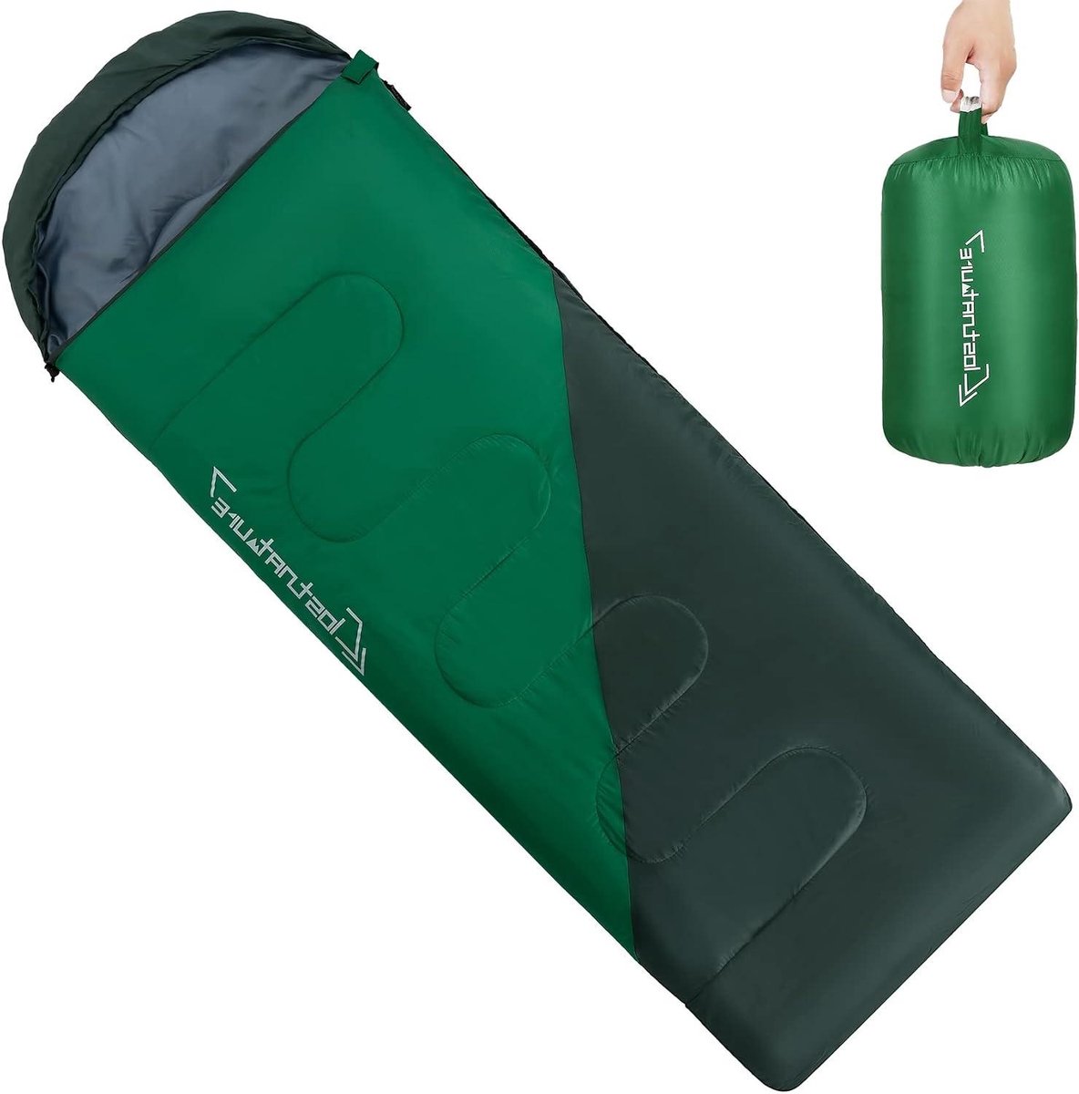 Lichtgewicht Slaapzak - Outdoor Slaapzak Kampeerslaapzak - Kamperen en Wandelen - Waterdicht en Ademend - 220 x 80 cm - Groen