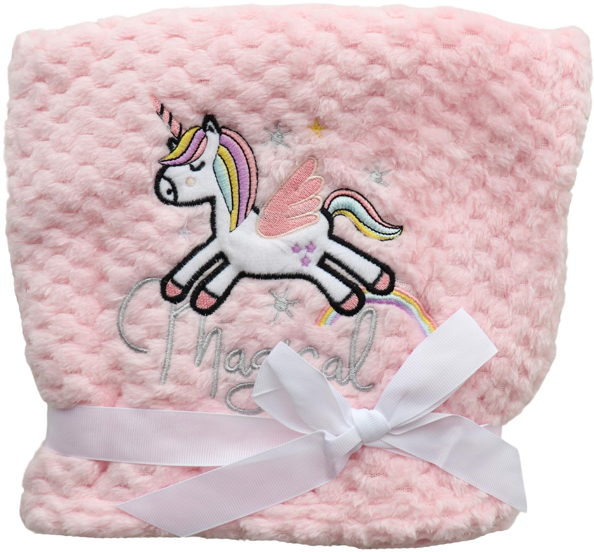 SnelShoppen - FENSILO Babydeken Dekbed Kinderwagen Cadeau Deken Baby-Omslagdoek Kinderdeken Knuffeldeken Pluche Warm 94 x 72 cm Roze voor Pasgeborenen