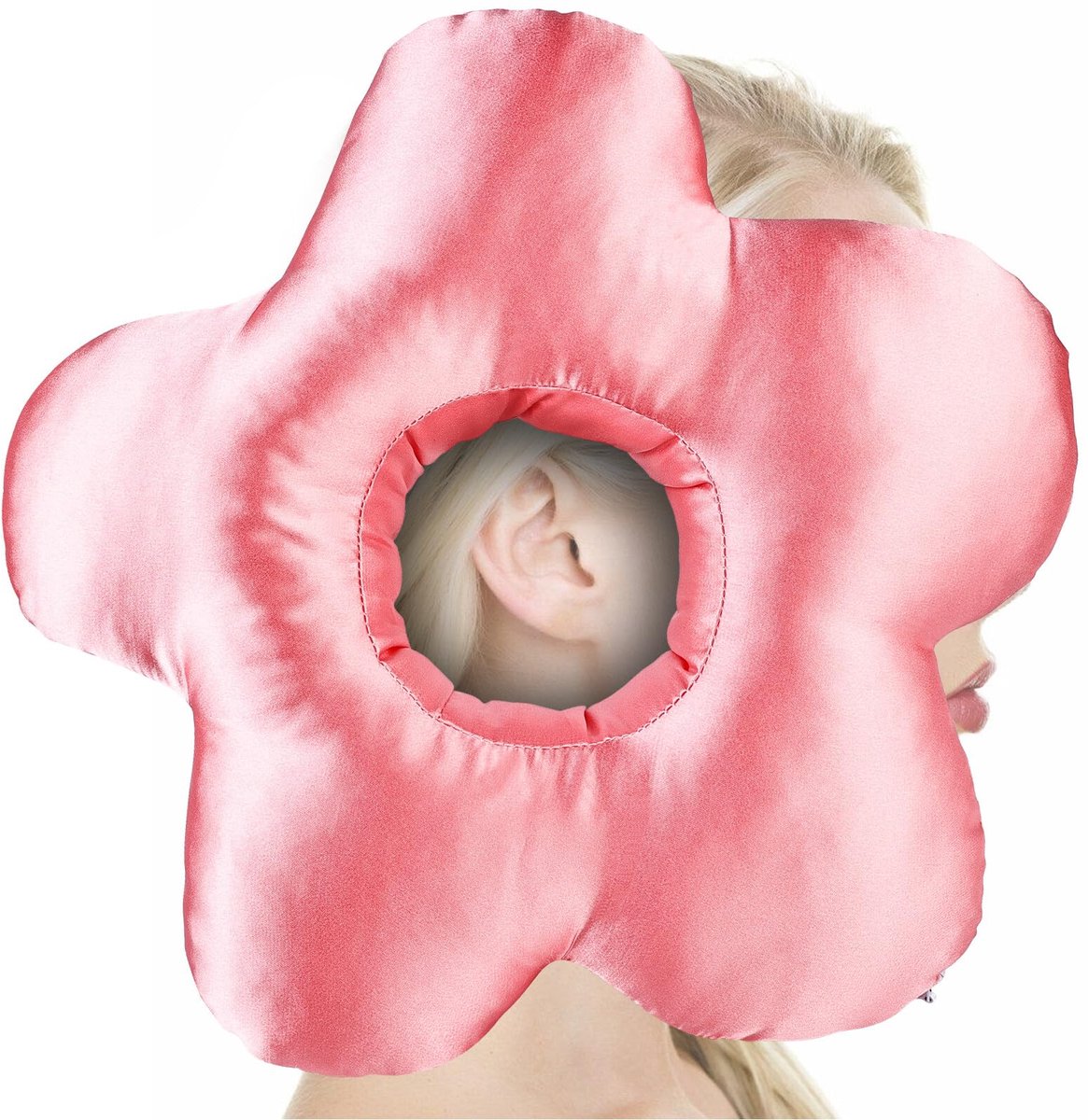 Dailygoods - Doughnut Pillow voor Zijslapers - Pijnverlichtend Kussen met Oog voor Comfortabel Slapen