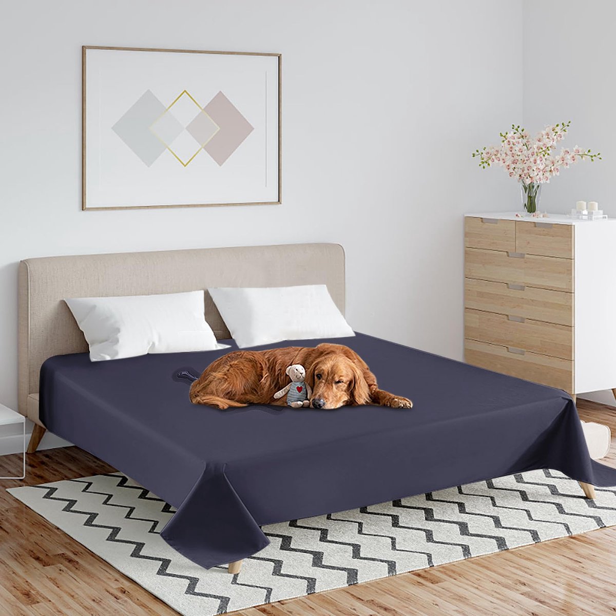 Dailygoods - Waterdicht sprei voor tweepersoonsbed - Beschermdeken voor huisdieren