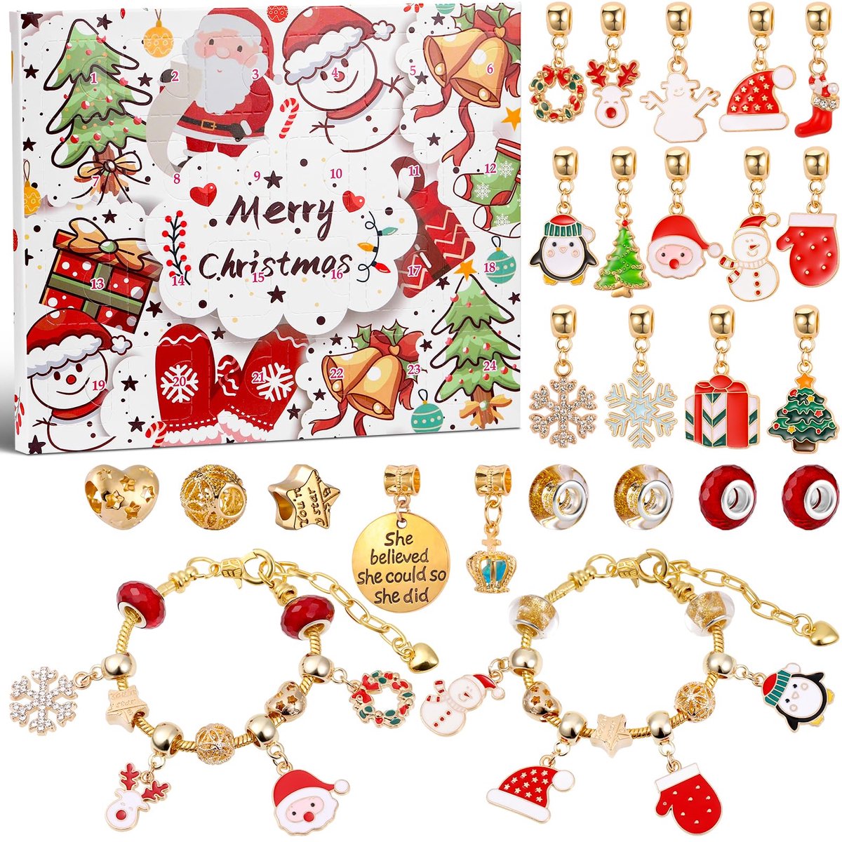 Dailygoods - Adventskalender 2024 voor Meisjes - 24 Verrassingen met Sieraden