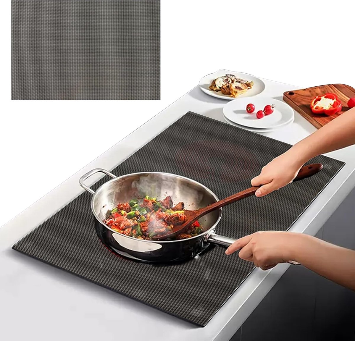 Dailygoods - Inductie Hob Bescherming Mat - Hittebestendige Silicone Onderlegger