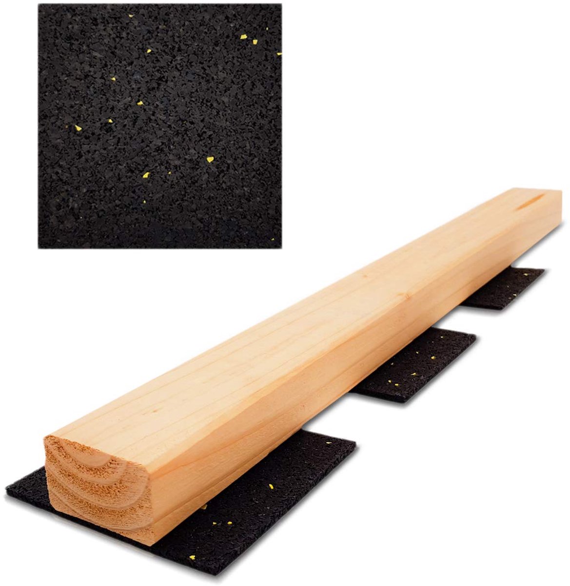 Dailygoods - Terraspads 3 mm, 90 x 90 mm, rubbergranulaat voor terrasbouw - 200 stuks