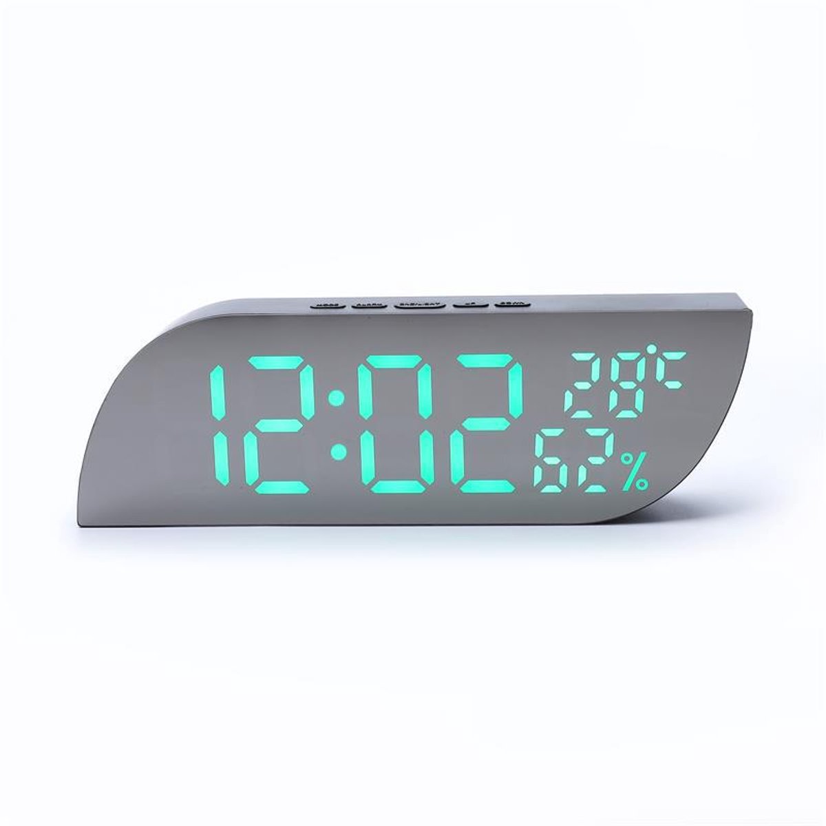 VHV-Grote Digitale Wandklok en Bureauwekker - LED Wandklok met Datum en Temperatuurweergave - Stijlvolle Klok voor Woonkamer, Kantoor en Slaapkamer