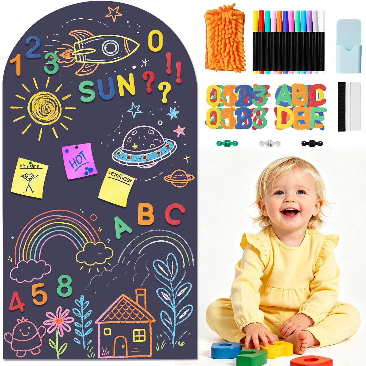Dailygoods - Magnetische Muursticker in Boogvorm - 100 x 45 cm, Zelfklevend