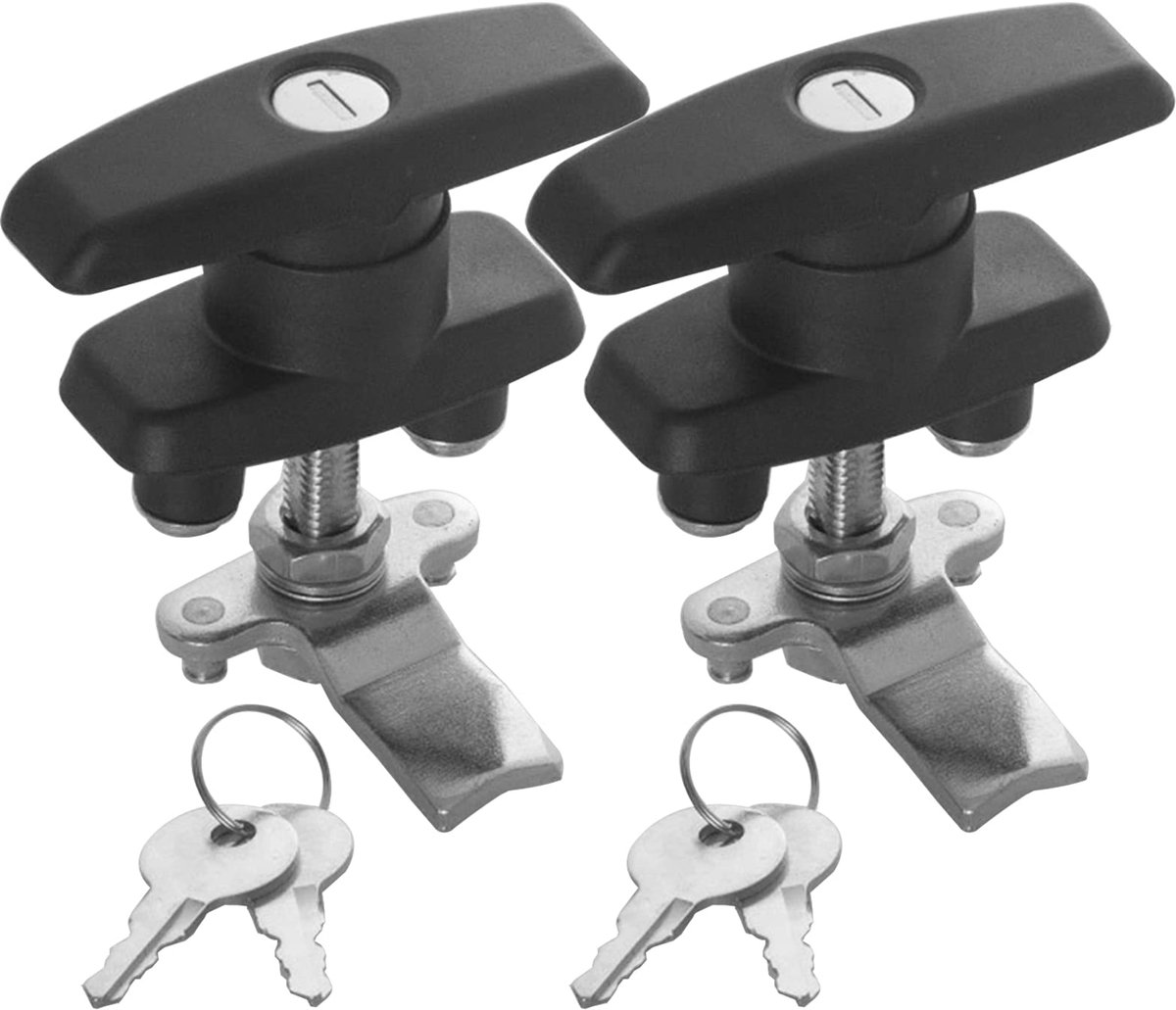 Dailygoods - 2 Stuks Caravan Slot met Sleutels - Veiligheidsset voor Meubels en Kasten
