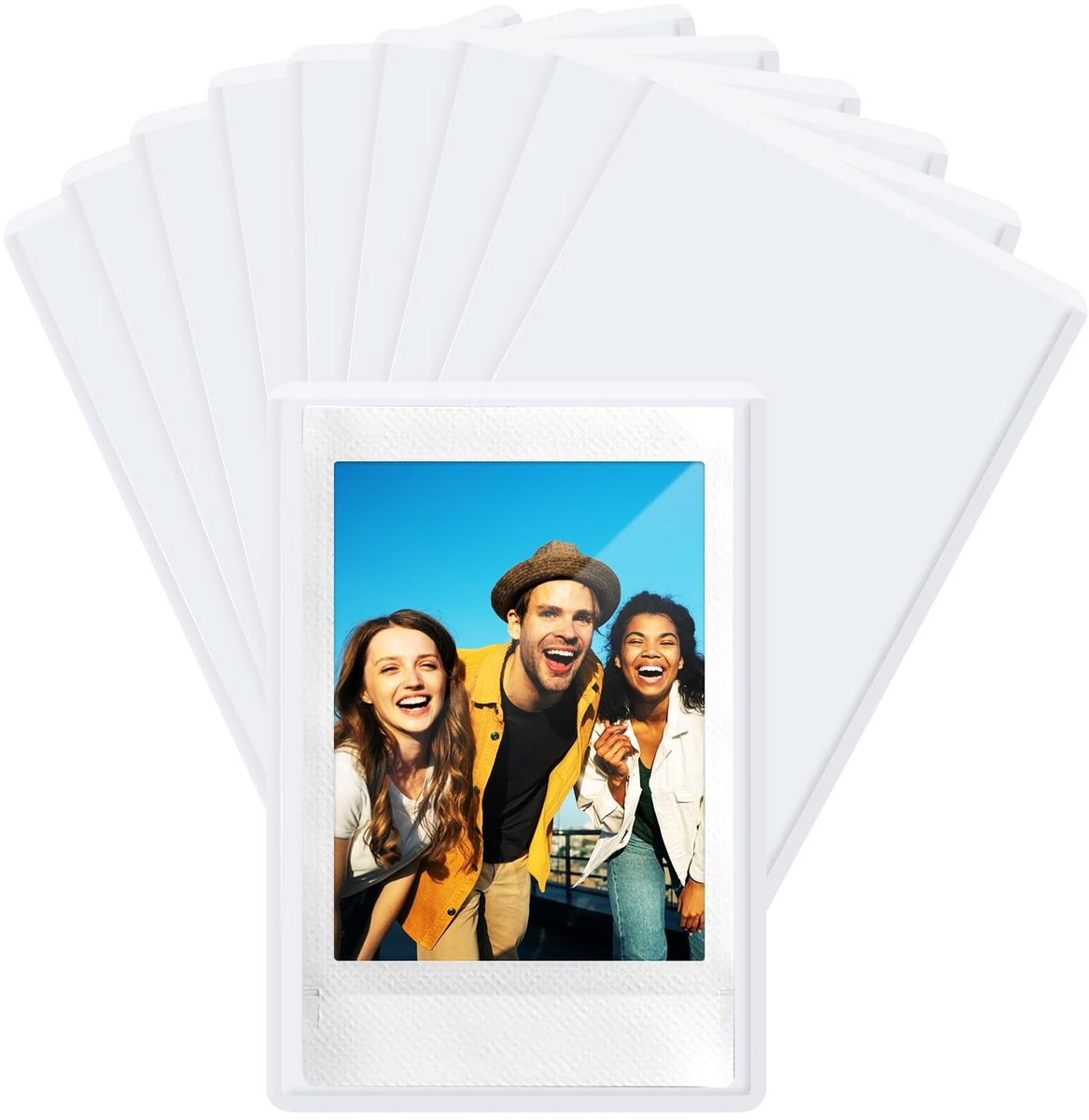 Dailygoods - Magnetische Fotolijstjes voor Polaroid Instax Mini - 10 Stuks Wit