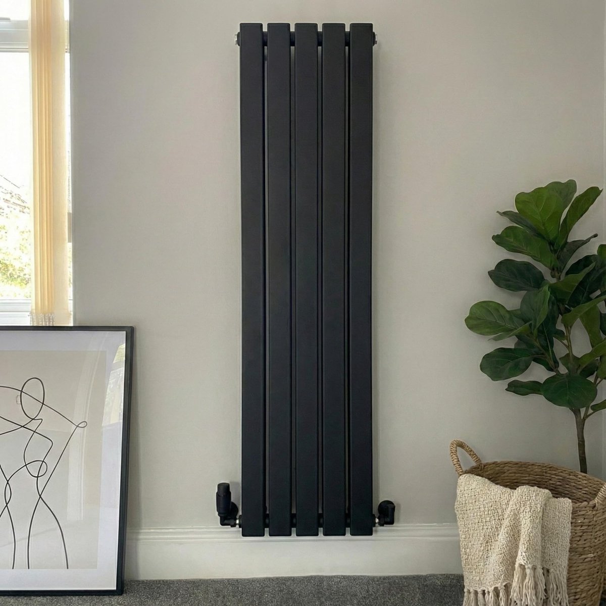 Dailygoods- Radiatorventiel - Hoek 15 mm - Energiebesparende TRV/Lockshield set - Messing vervanging - Compleet voor centrale verwarming - Eenvoudige installatie - Radiatorklep