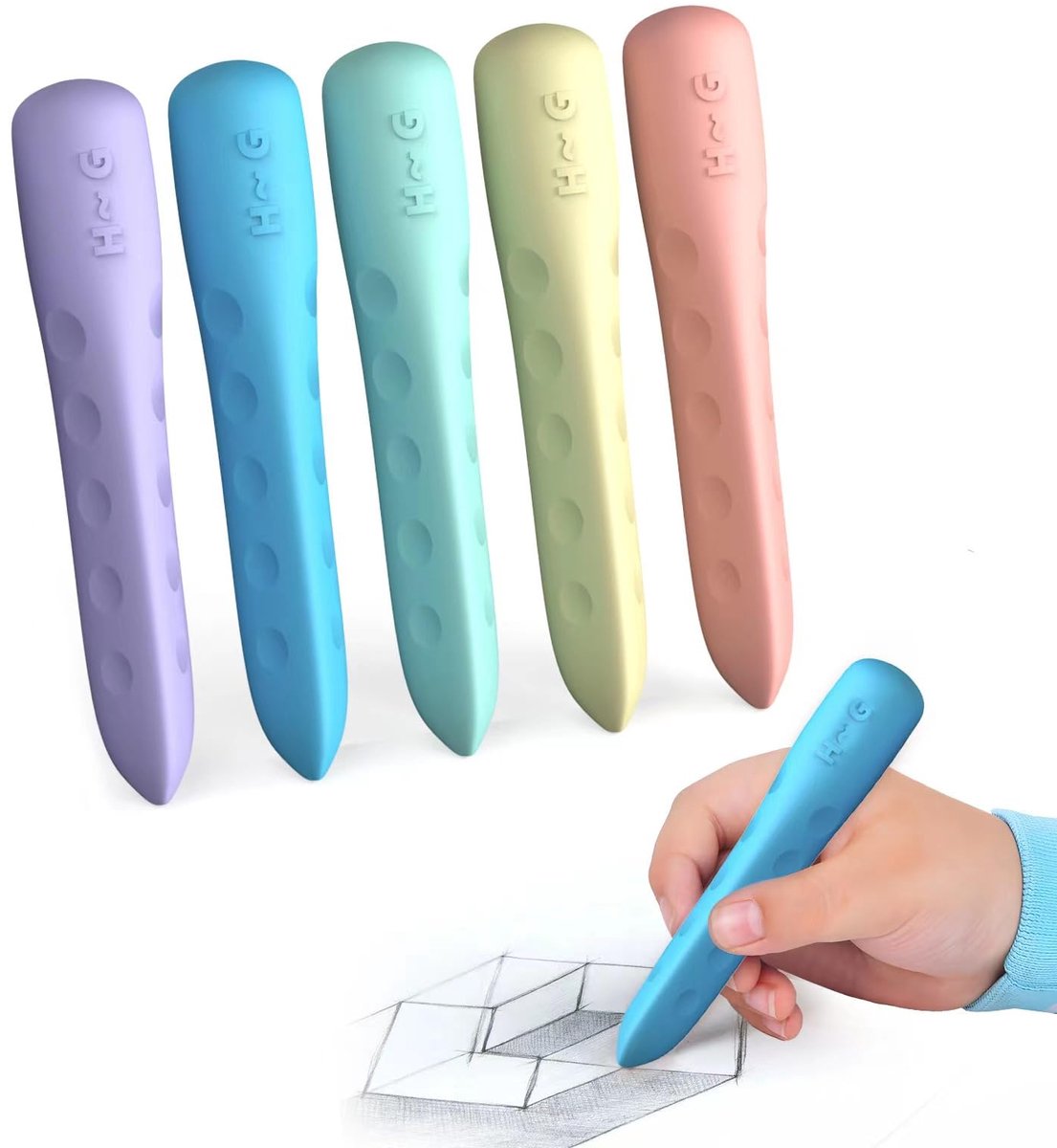 Dailygoods - Gumset, 10 Stuks Zachte Driehoekige Gum voor Kinderen