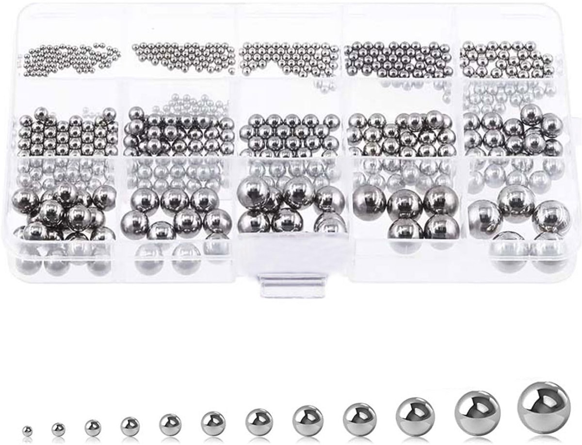 Dailygoods - 620 Stuks Precisie Kogellagers - Diverse Maten voor Fietsonderdelen
